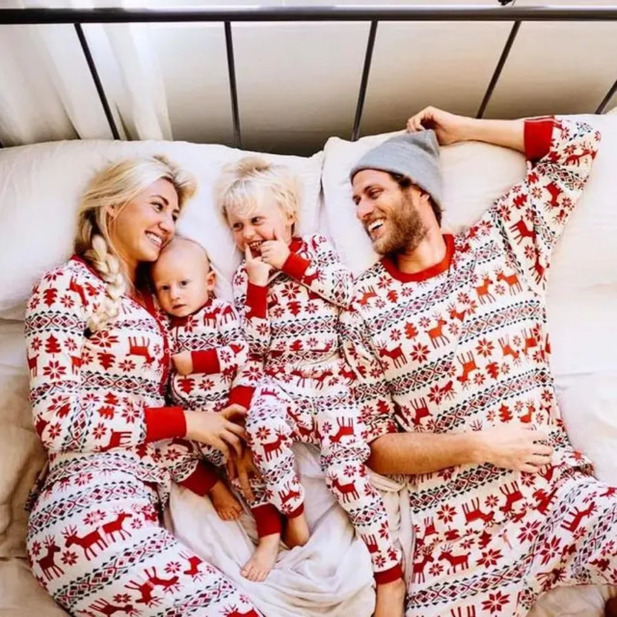 Family Matching Christmas Deer and Snowflake hot Set