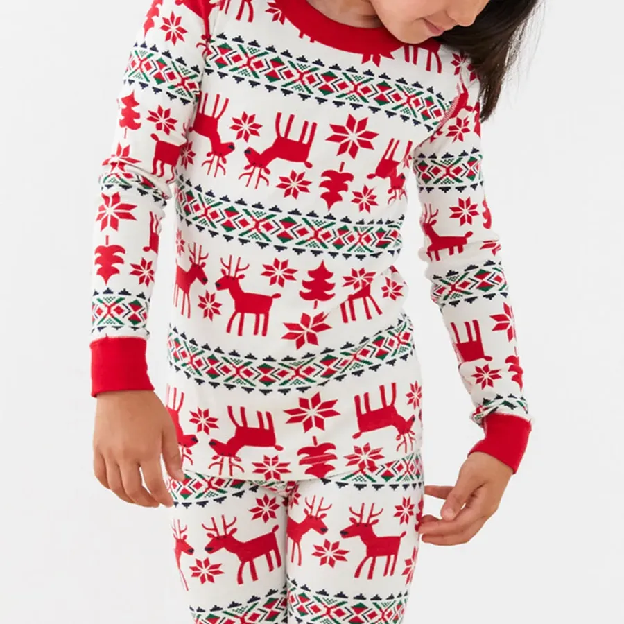 Family Matching Christmas Deer and Snowflake hot Set