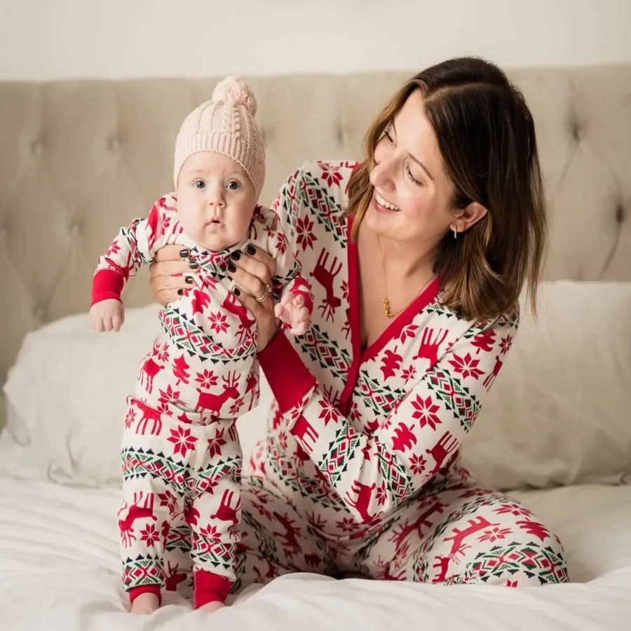 Family Matching Christmas Deer and Snowflake hot Set