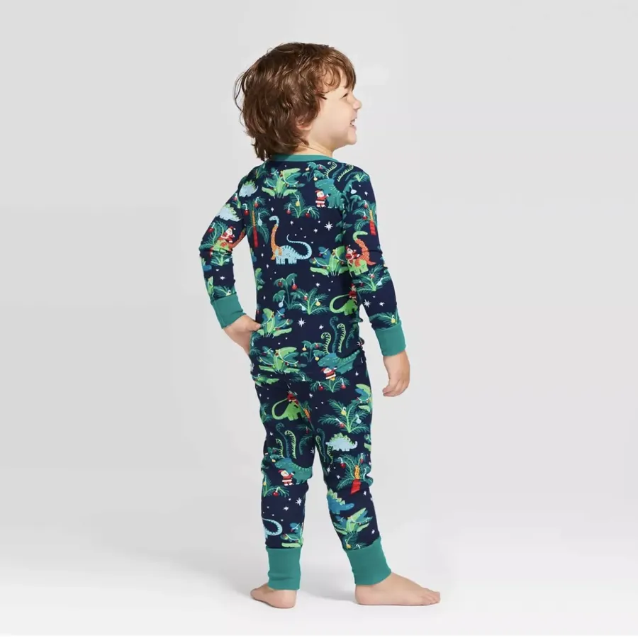 Christmas Dinosaur Patterned Family Matching Pajamas Sets