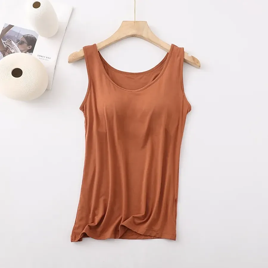 Women's Tank Top with Built-In Bra