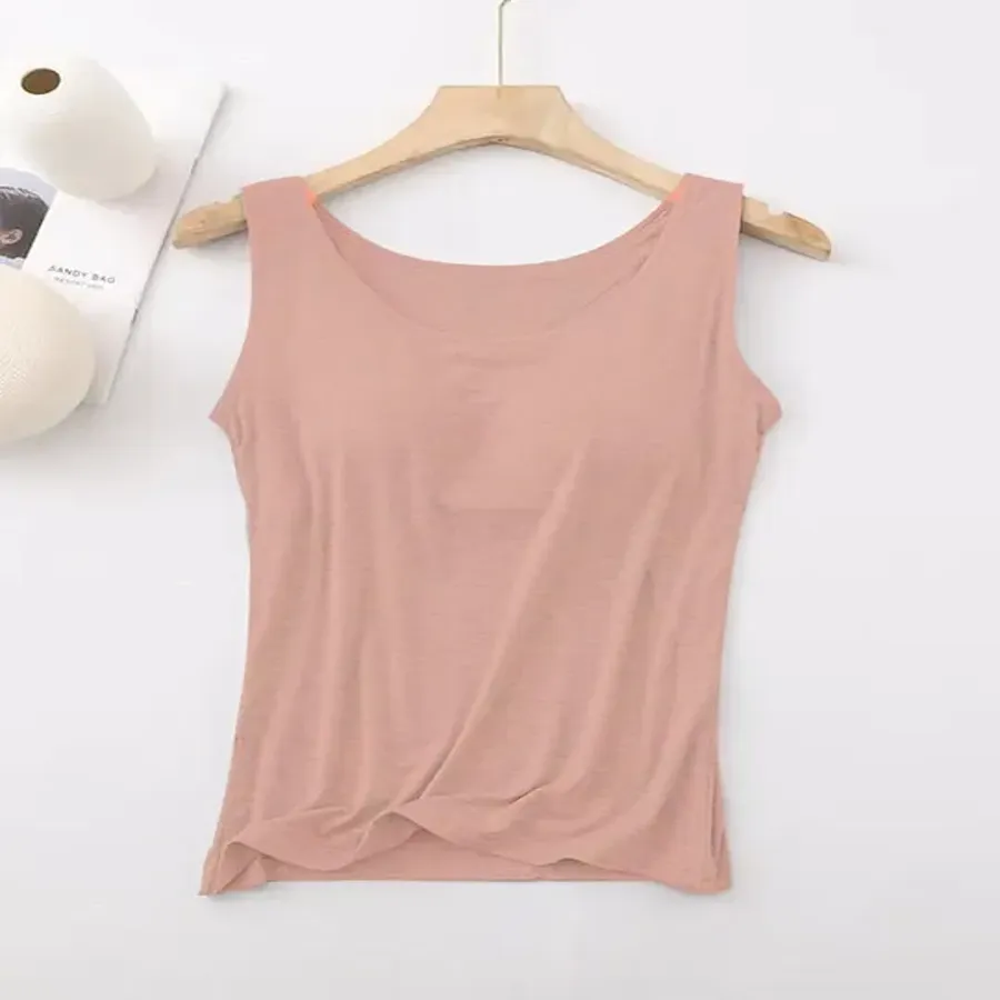 Women's Tank Top with Built-In Bra