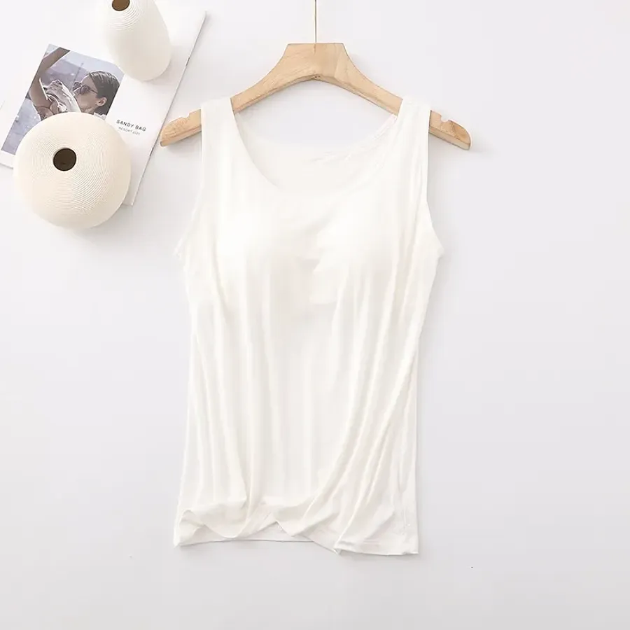 Women's Tank Top with Built-In Bra