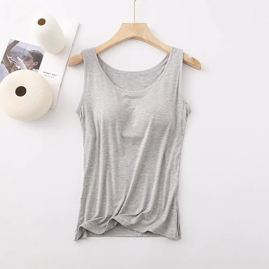 Women's Tank Top with Built-In Bra