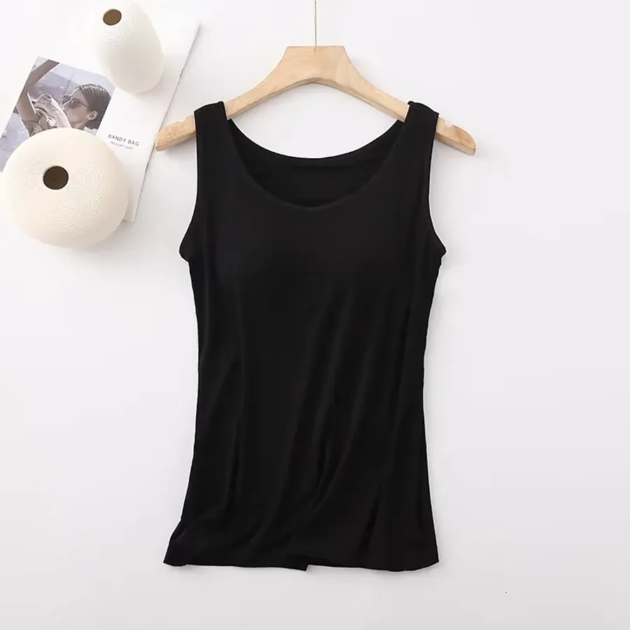 Women's Tank Top with Built-In Bra