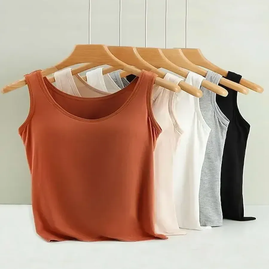 Women's Tank Top with Built-In Bra