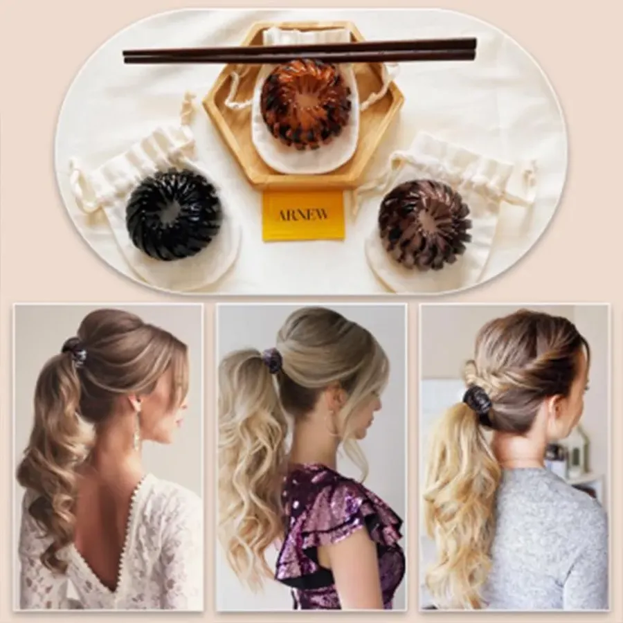 Lazy Bird's Nest Plate Hairpin