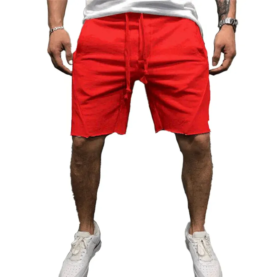 Solid color breathable summer sports shorts