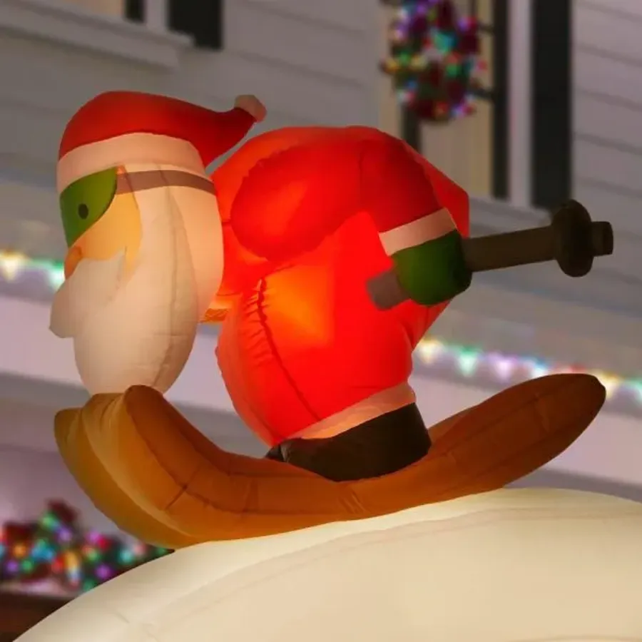 Christmas - Inflatable Santa Ski Scene