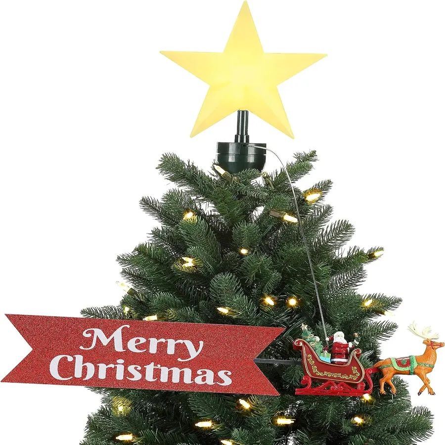 Animated Tree Topper-Carousel Christmas Decoration