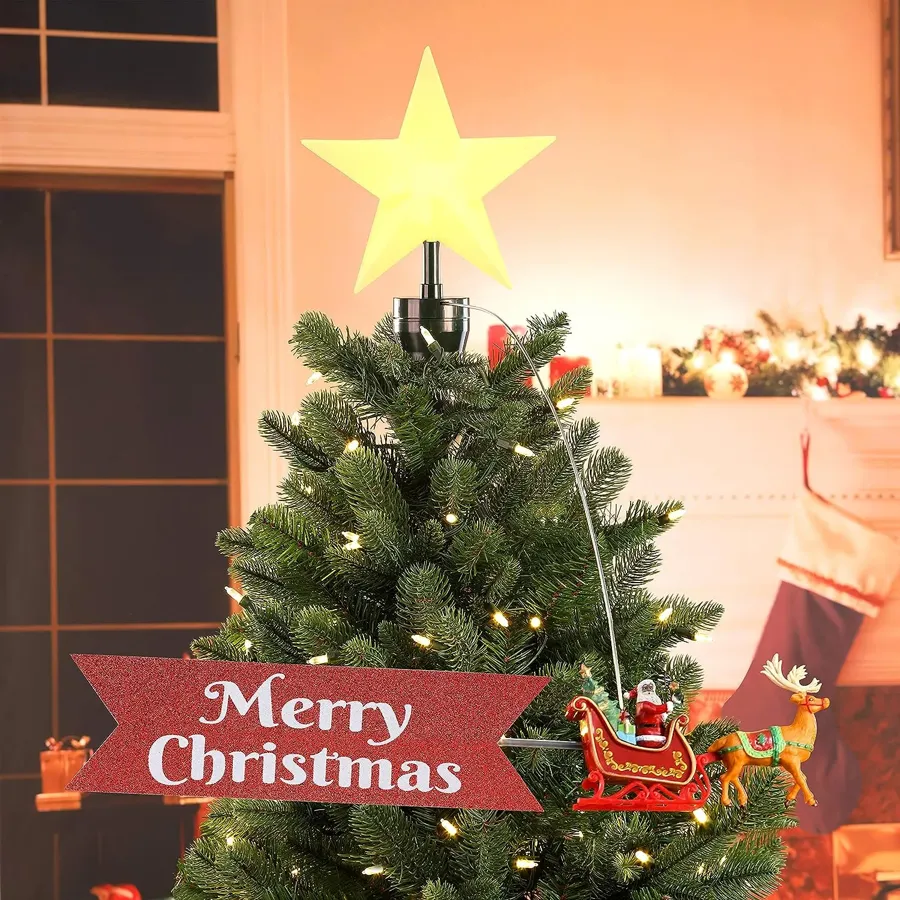 Animated Tree Topper-Carousel Christmas Decoration