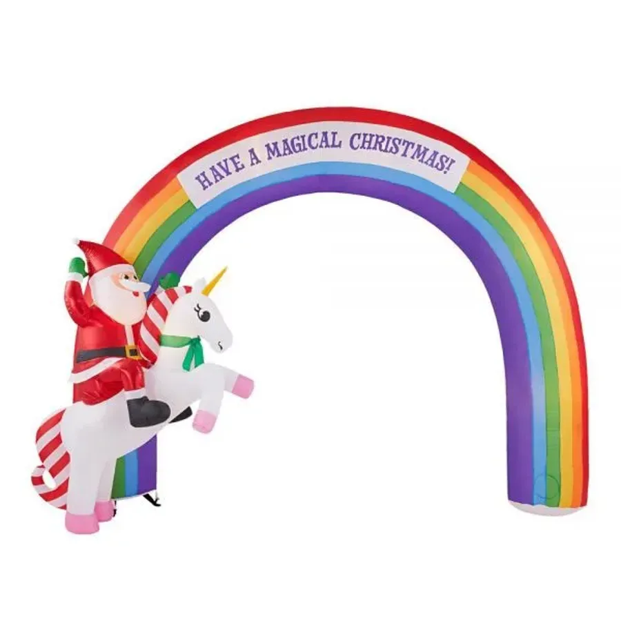 Christmas - Inflatable Archway Mixed Media Unicorn Rainbow