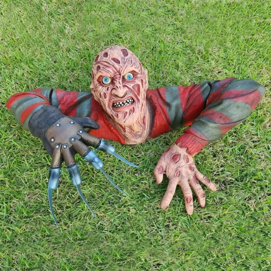 Creepy Freddy Krueger Grave Walker Sculpture