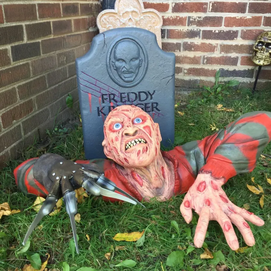 Creepy Freddy Krueger Grave Walker Sculpture