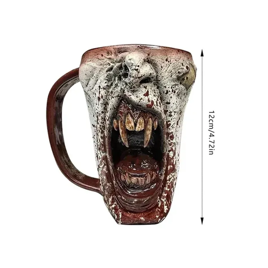 Gothic Vampire Half Face Mug Decoration-Halloween