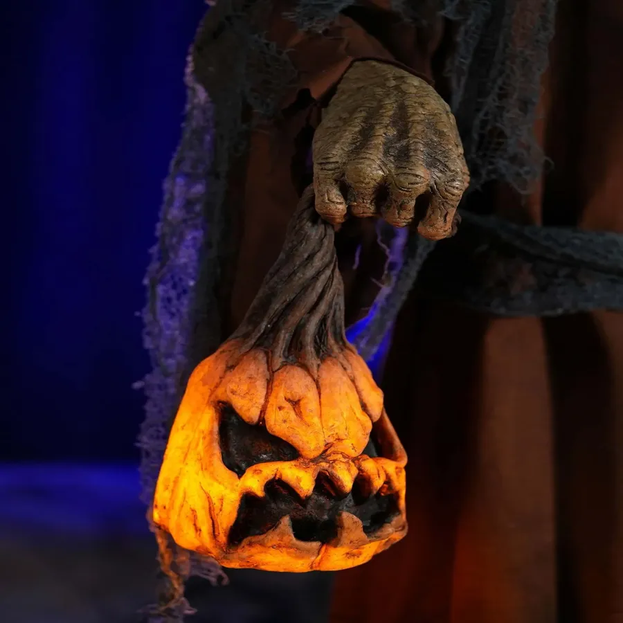 Pumpkin Witch Prop with LED Pumpkin Decoration