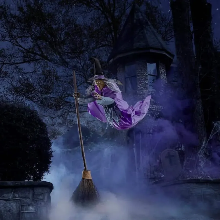 Animated Hovering Witch