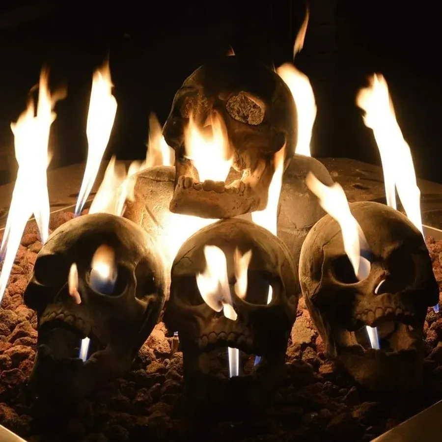 Terrifying Human Skull Fire Pit 6 PCS