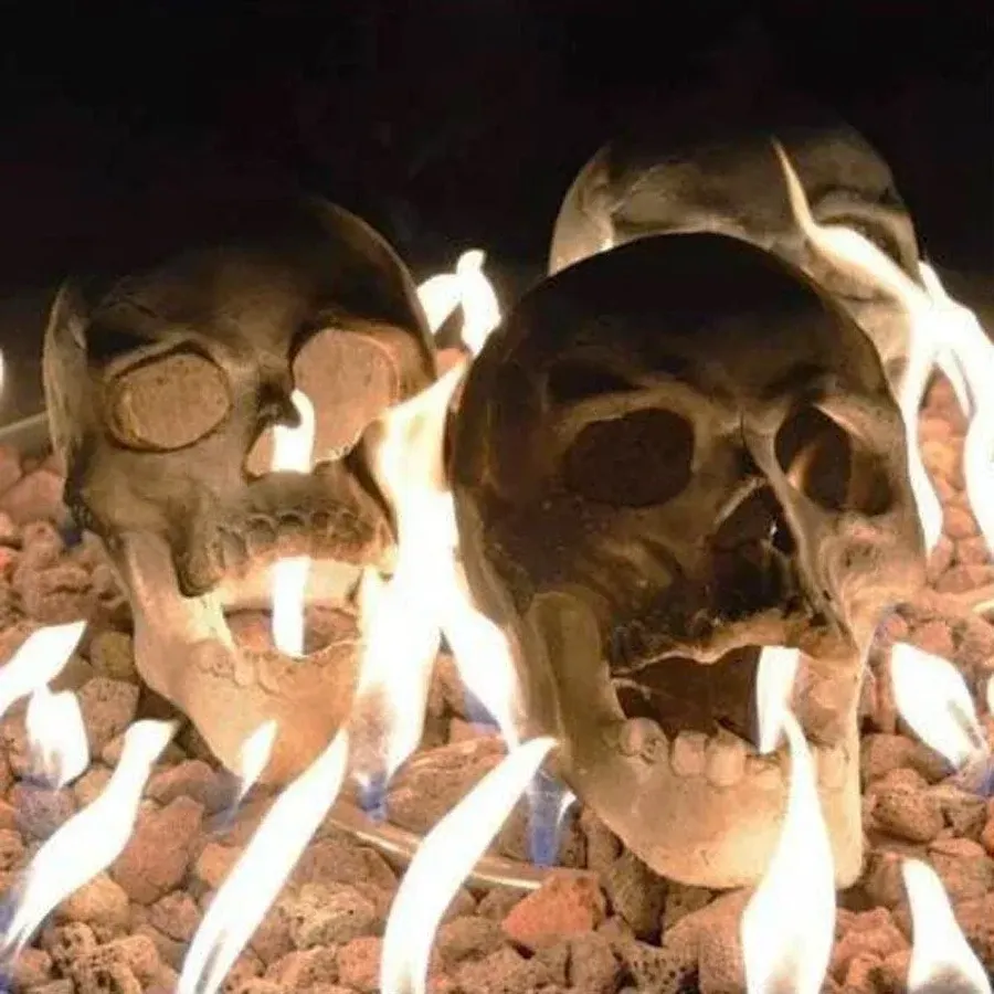 Terrifying Human Skull Fire Pit 6 PCS