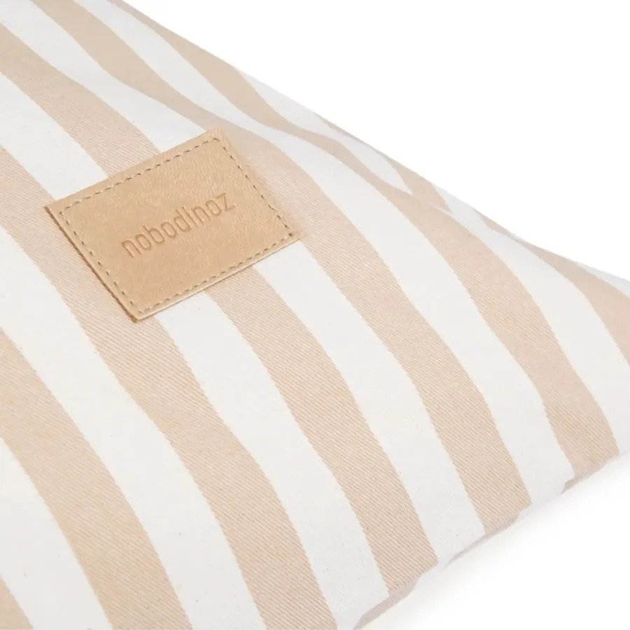 Twill Beanbag in Taupe Stripe & Natural