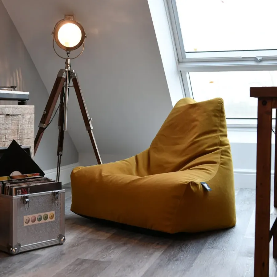 Mighty Bean Bag in Brushed Suede Mustard