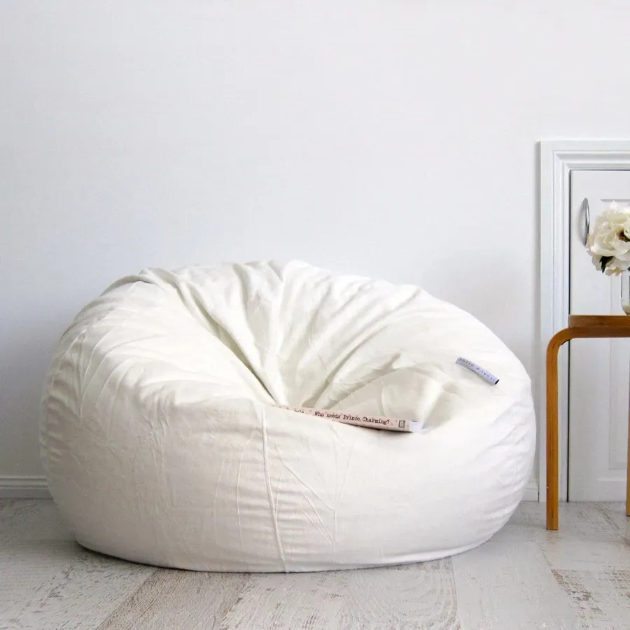 Fur Bean Bag - Ivory