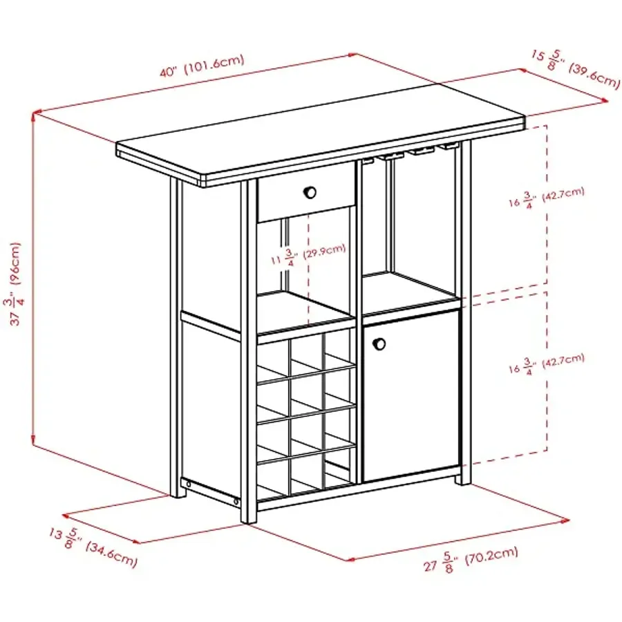 Winsome Macon Bar Wine Cabinet