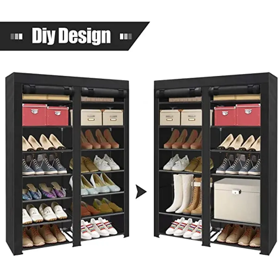 Shoe Rack Storage Organizer - 28 Pairs Portable