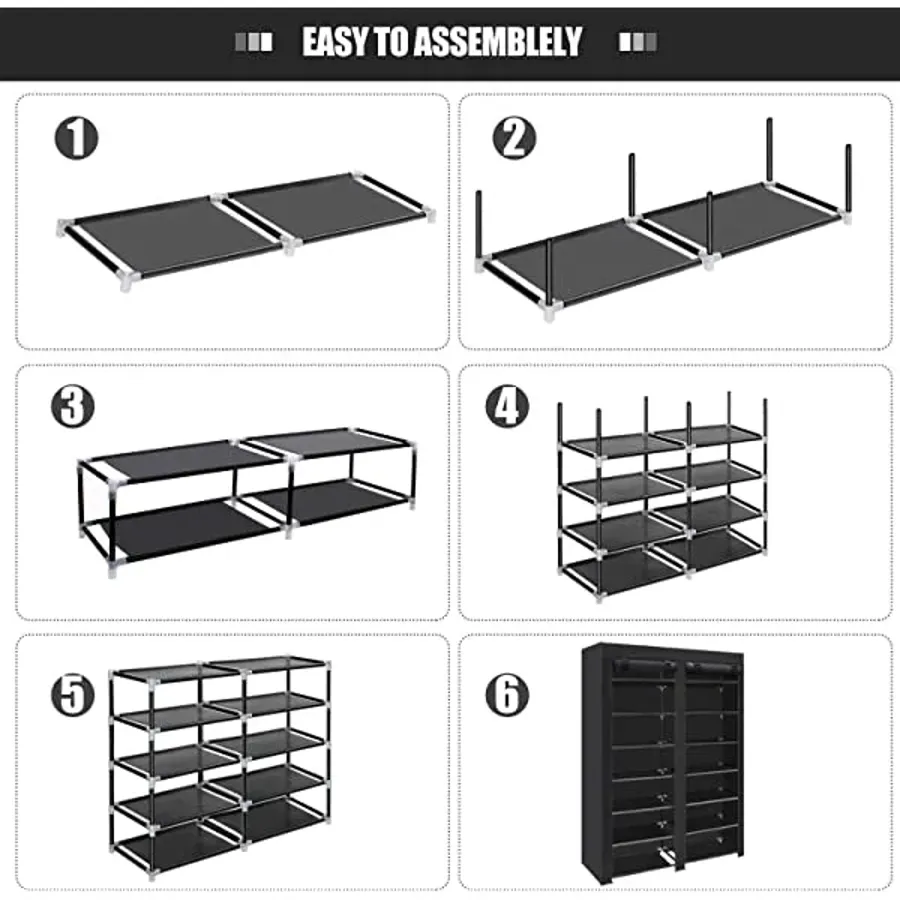 Shoe Rack Storage Organizer - 28 Pairs Portable