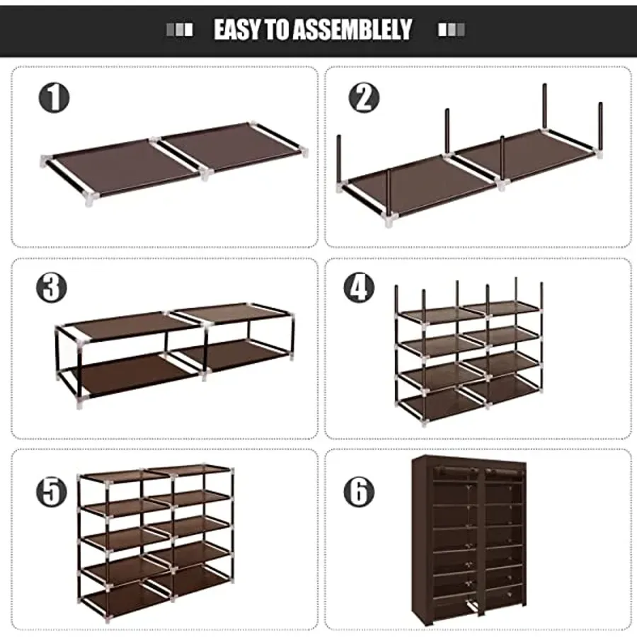 Shoe Rack Storage Organizer - 28 Pairs Portable