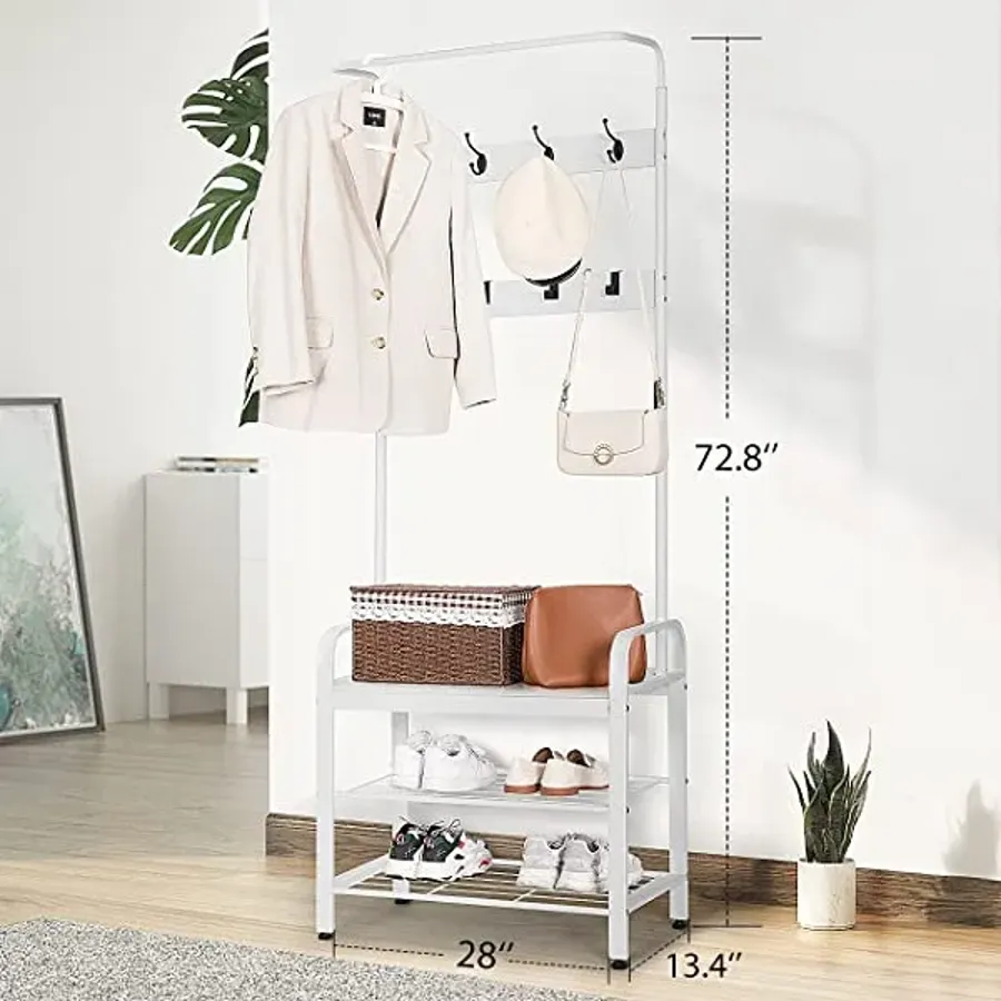 3-in-1 Entryway Hall Tree - Coat Rack