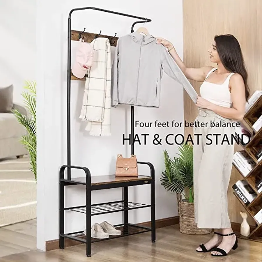 3-in-1 Entryway Hall Tree - Coat Rack