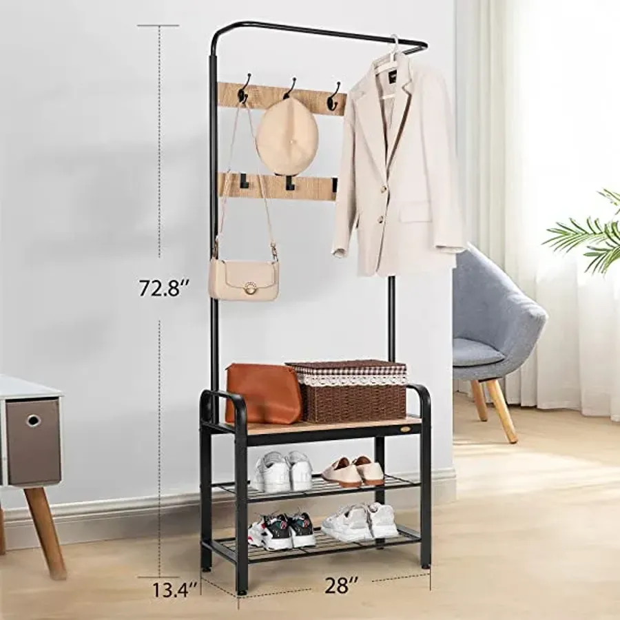 3-in-1 Entryway Hall Tree - Coat Rack