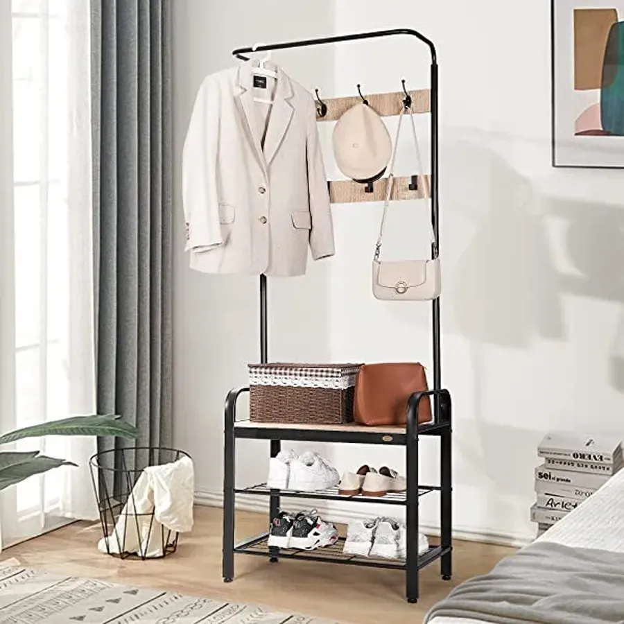 3-in-1 Entryway Hall Tree - Coat Rack