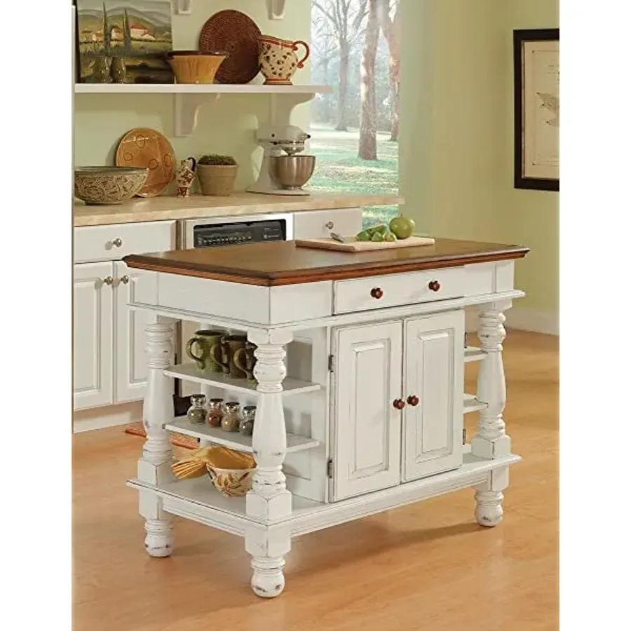 Kitchen Island Americana Dual Side Storage Cabinet