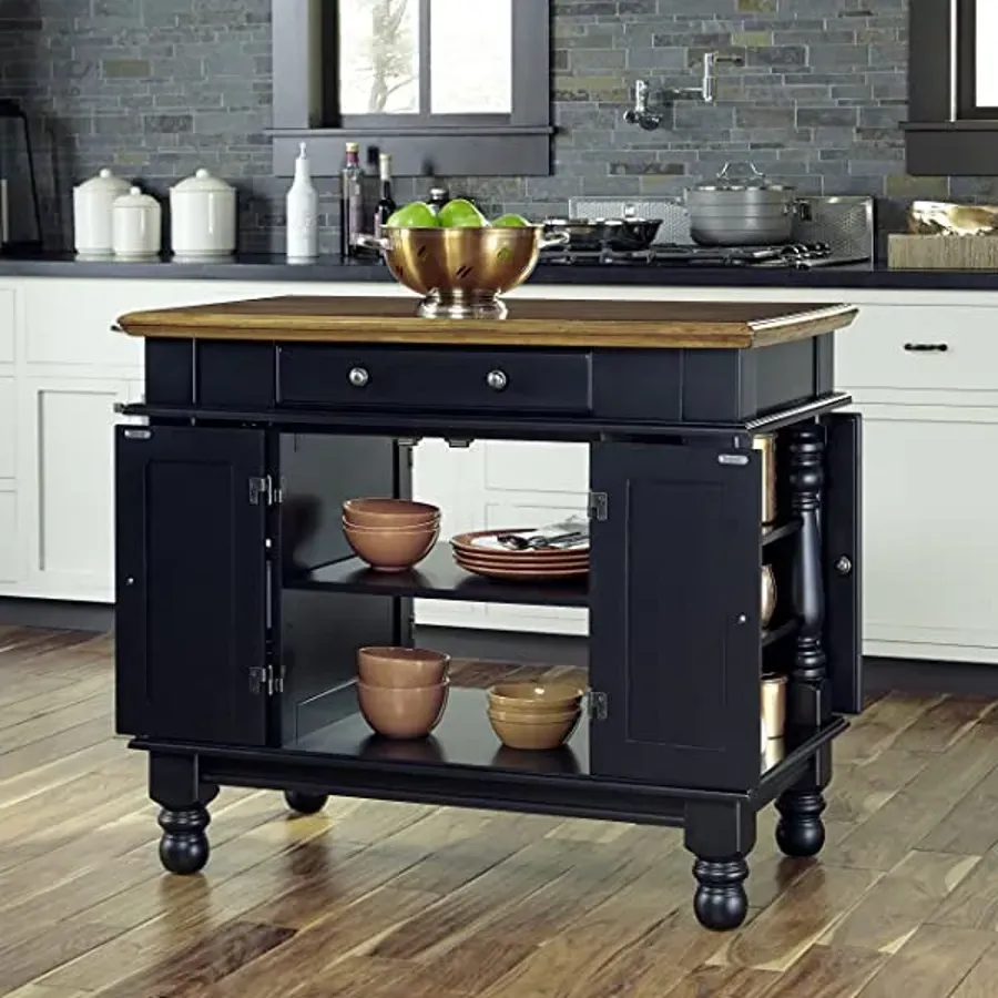 Kitchen Island Americana Dual Side Storage Cabinet