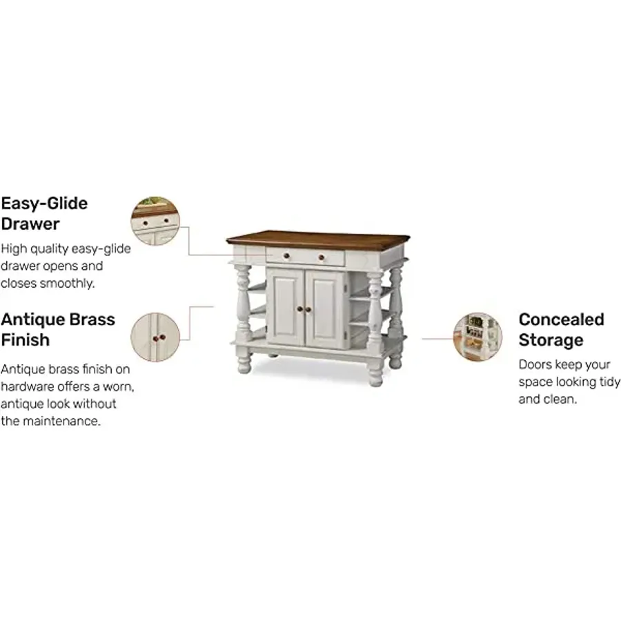 Kitchen Island Americana Dual Side Storage Cabinet