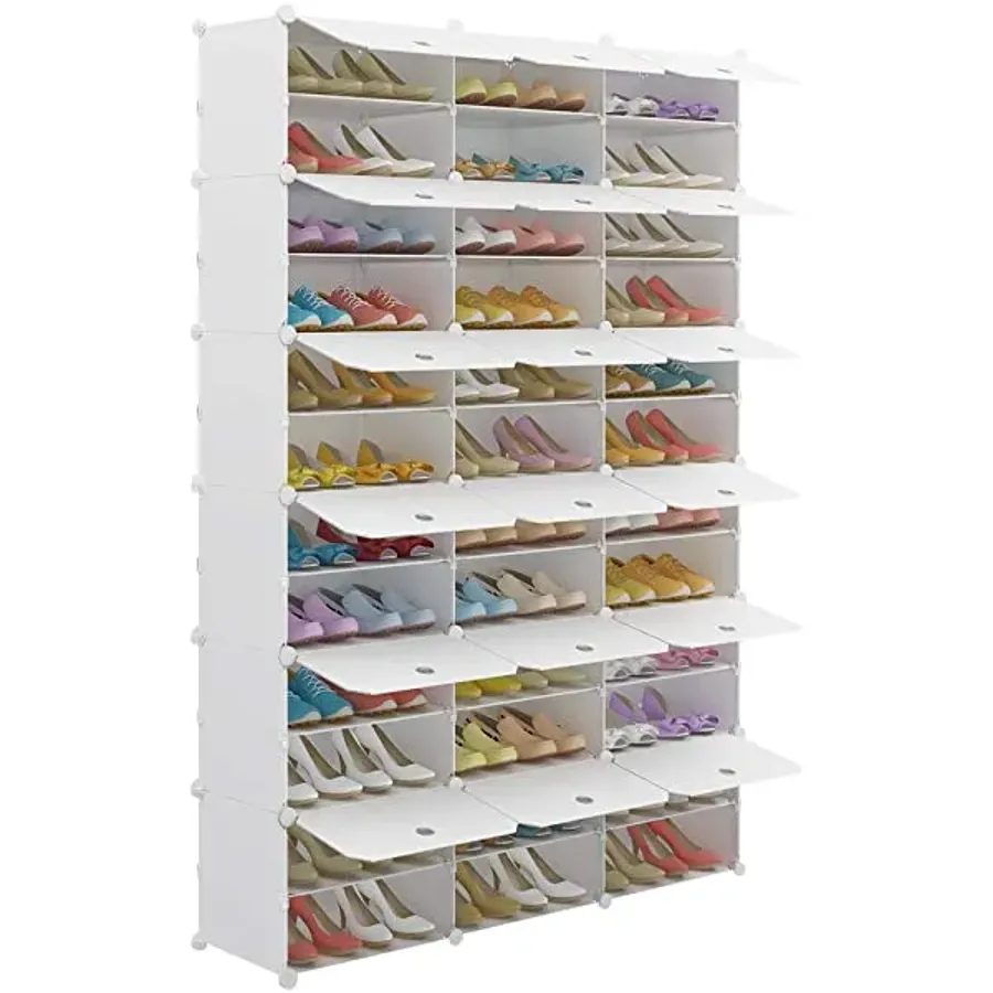 Portable Shoe Rack Organizer | 24 Pair Tower Shelf Storage Cabinet