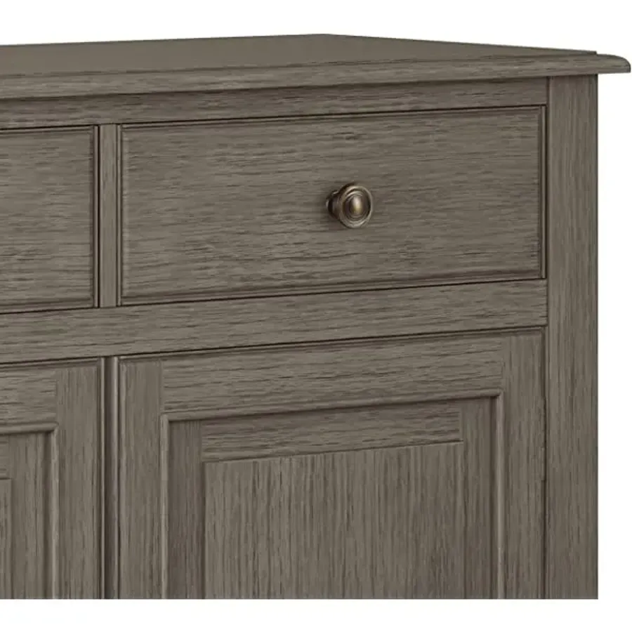 SOLID WOOD 40 inch Wide Transitional Entryway Storage Cabinet