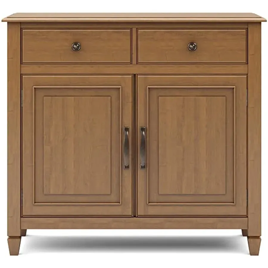 SOLID WOOD 40 inch Wide Transitional Entryway Storage Cabinet