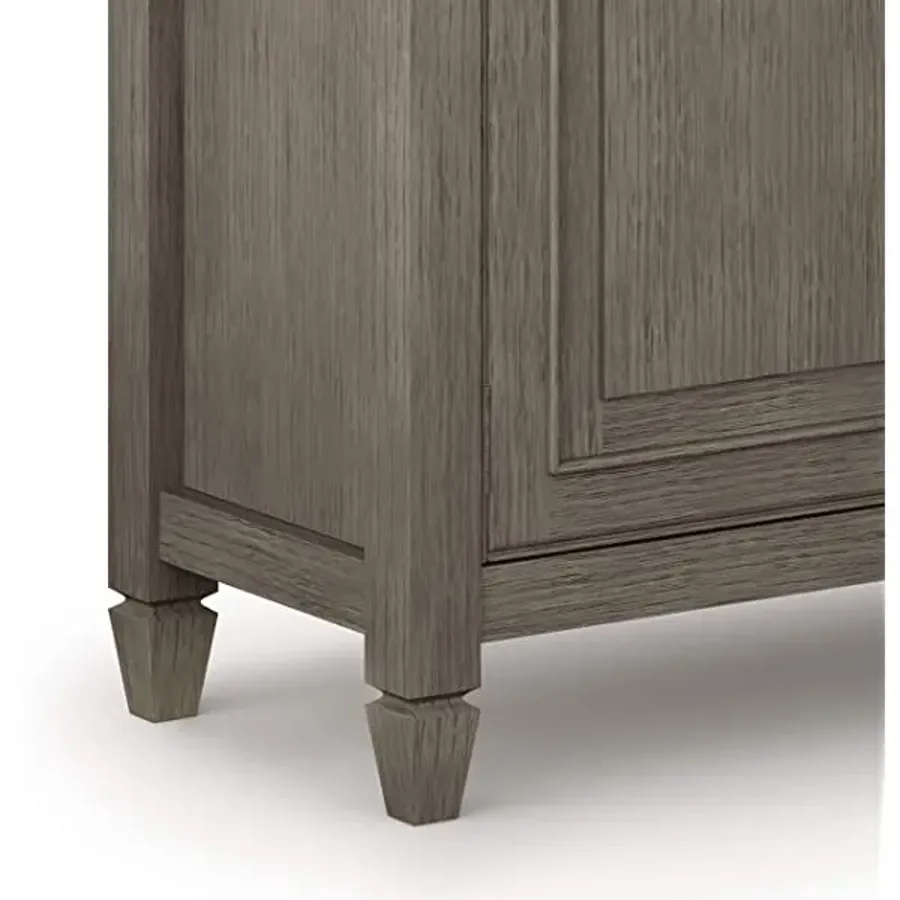 SOLID WOOD 40 inch Wide Transitional Entryway Storage Cabinet