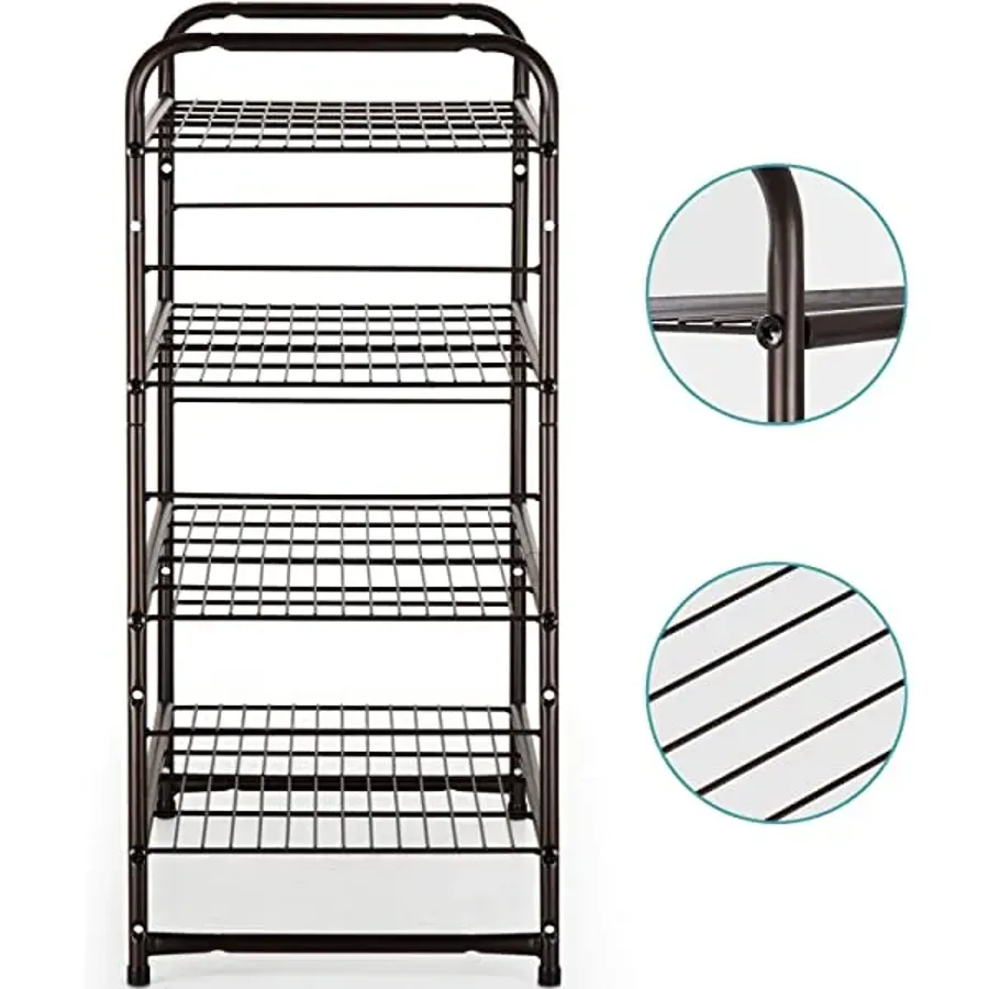 3-Tier Shoe Rack - Stackable and Adjustable Multi-Function