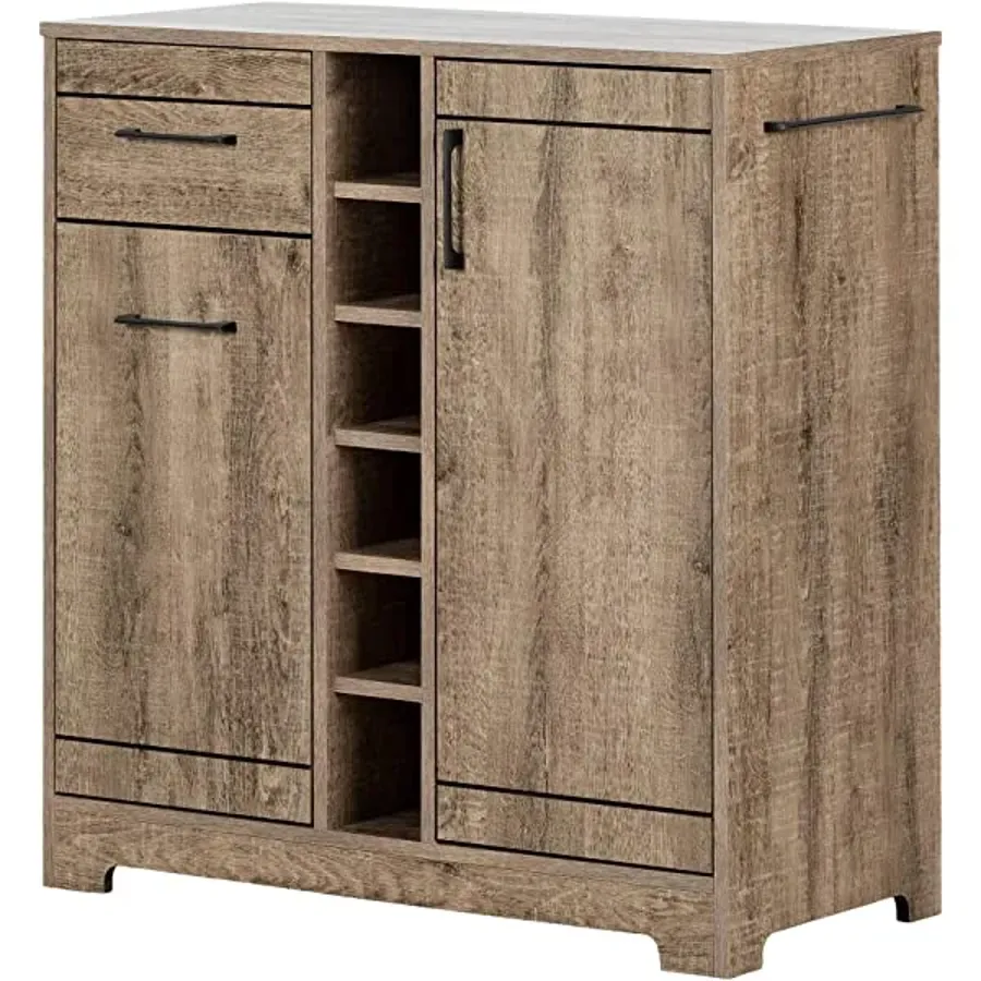 South Shore Bar Cabinet - Black Oak Bar Cabinet