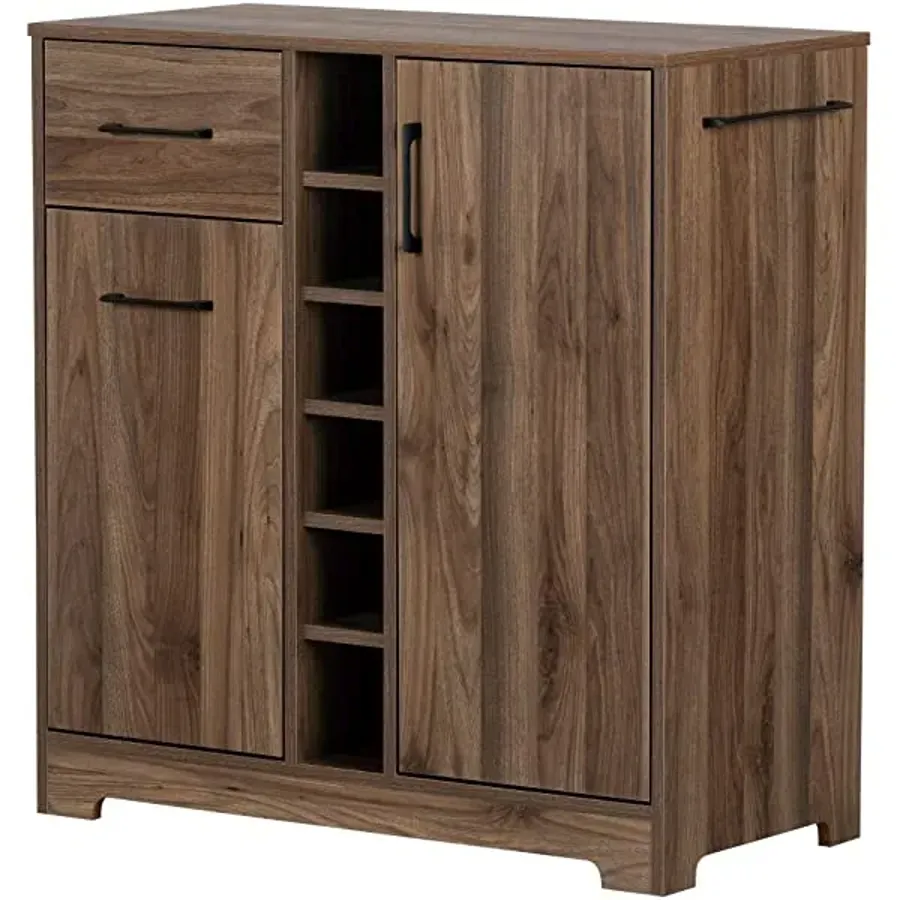 South Shore Bar Cabinet - Black Oak Bar Cabinet