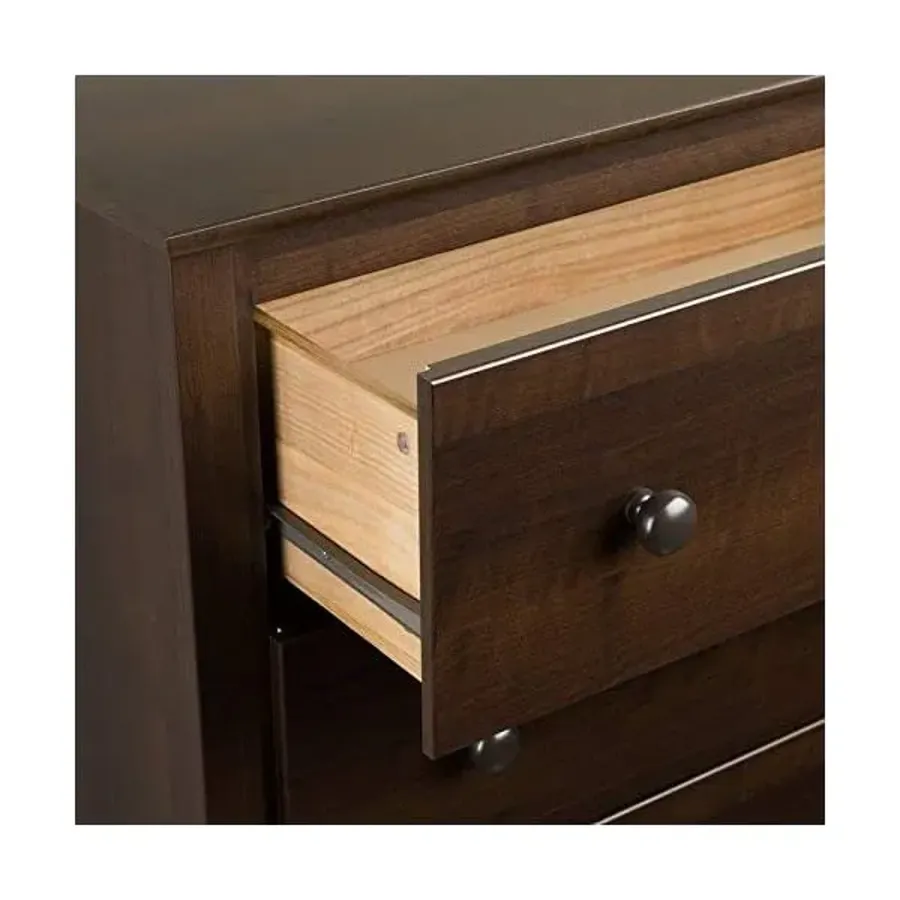 2 Drawer Nightstand with Open Shelf