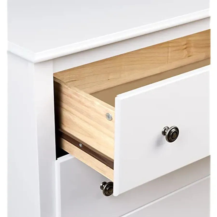 2 Drawer Nightstand with Open Shelf