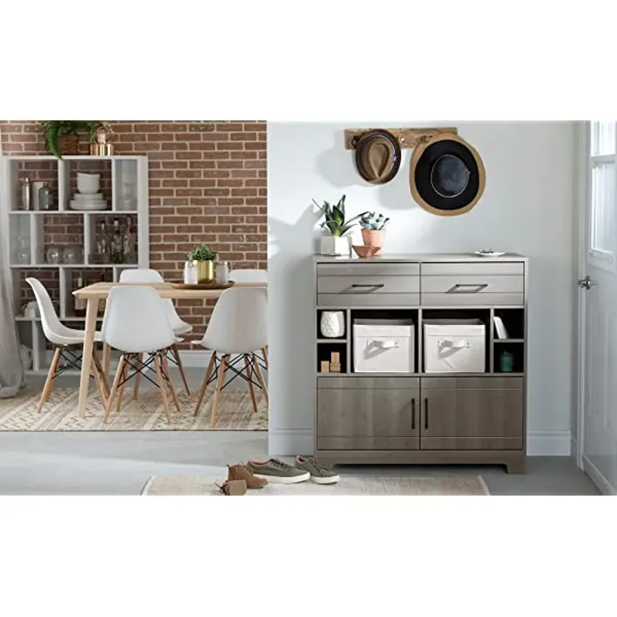 Bar Cabinet with Liquor and Wine Bottle Storage