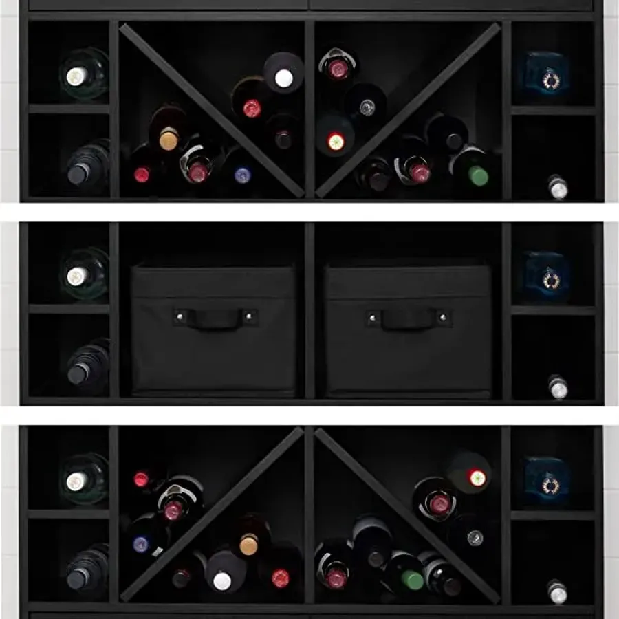 Bar Cabinet with Liquor and Wine Bottle Storage