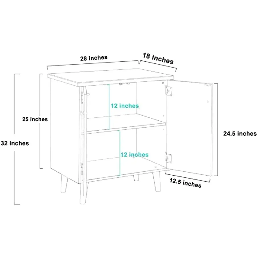 Carved Accent Storage Cabinet Floor Cabinet for Bedroom Living Room