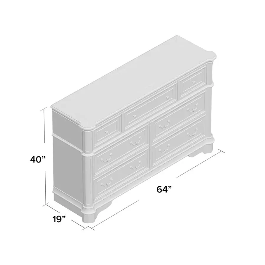 7 Drawer 64” W Dresser